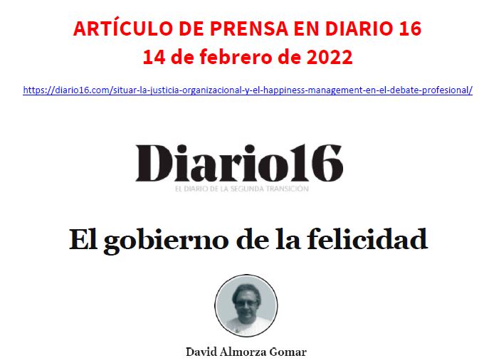El gobierno de la Felicidad de David Almorza