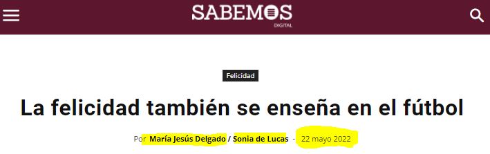 La felicidad también se enseña en el fútbol