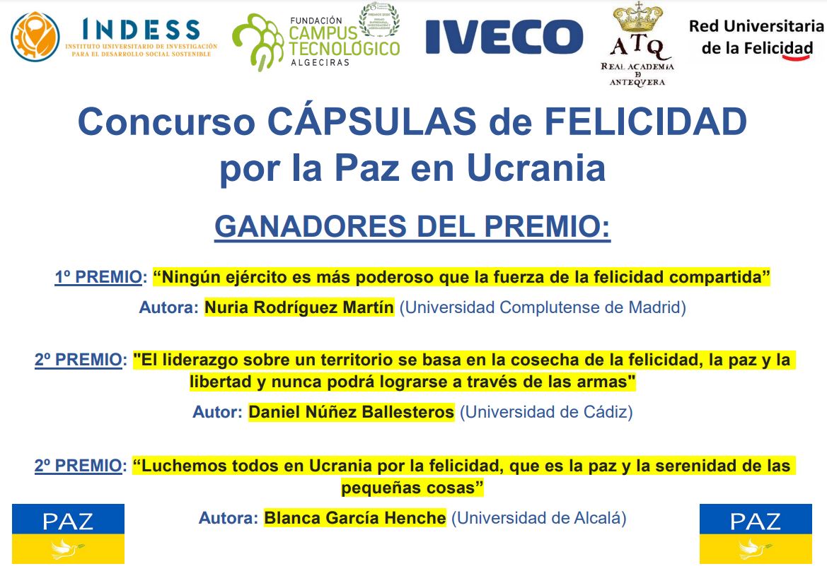 Ganadores Premio #CÁPSULASdeFELICIDAD#Ucrania#Paz