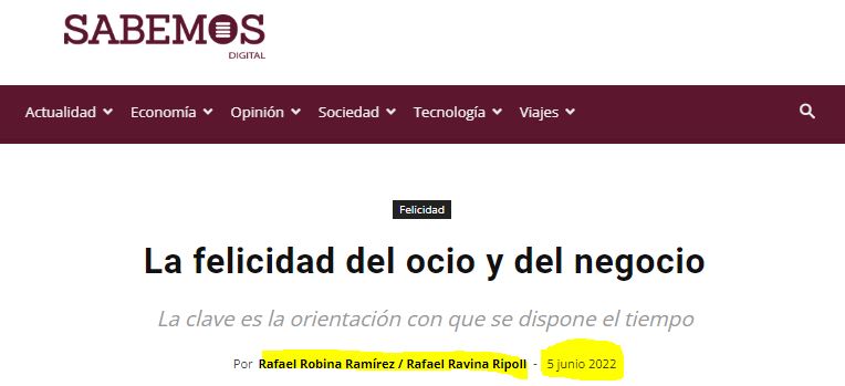 La felicidad del ocio y del negocio