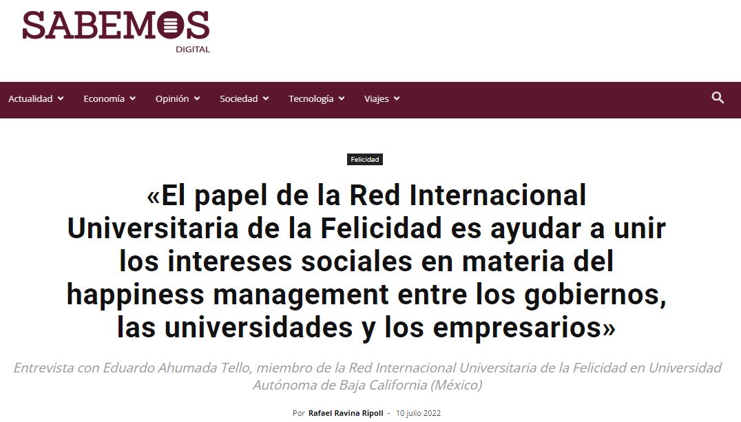 El papel de la Red Internacional Universitaria de la Felicidad