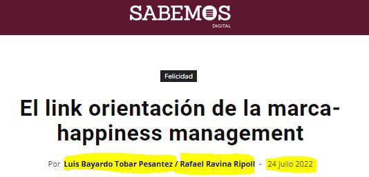 El link orientación de la marca-happiness management