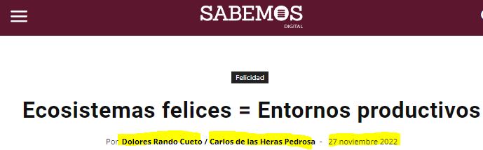 Ecosistemas felices – Entornos productivos