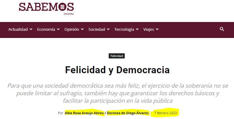 Felicidad y Democracia