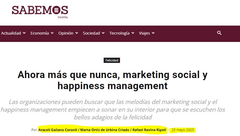 Ahora más que nunca, marketing social y happiness management